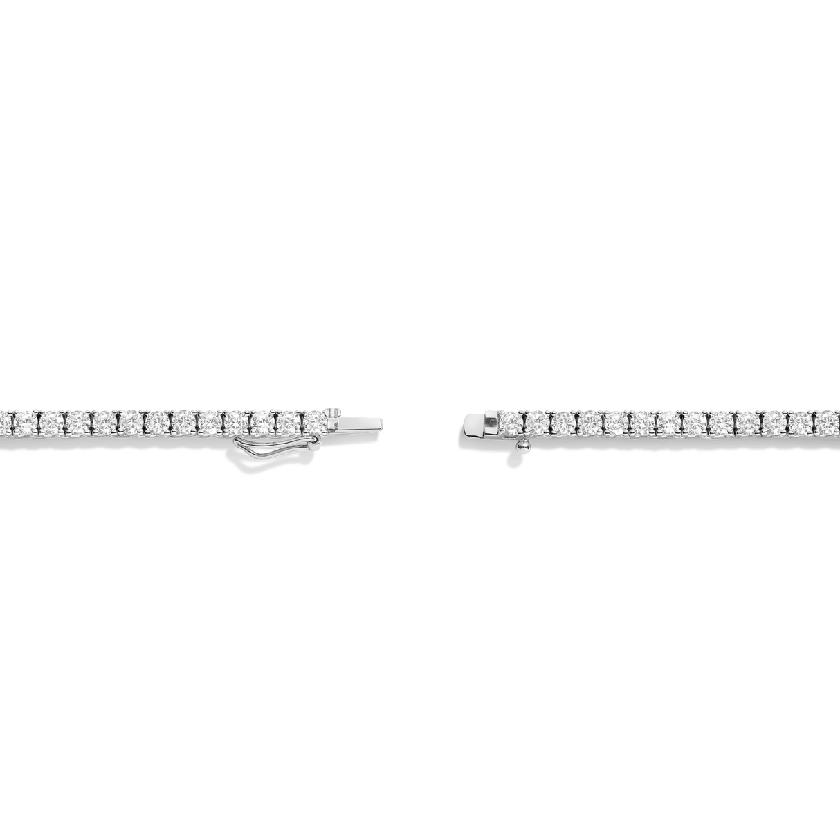 Lab Grown White Sapphire Tennis Necklace