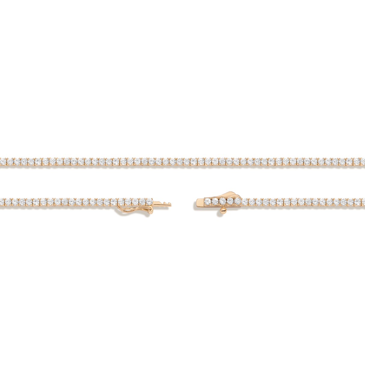 Lab Grown White Sapphire Tennis Necklace