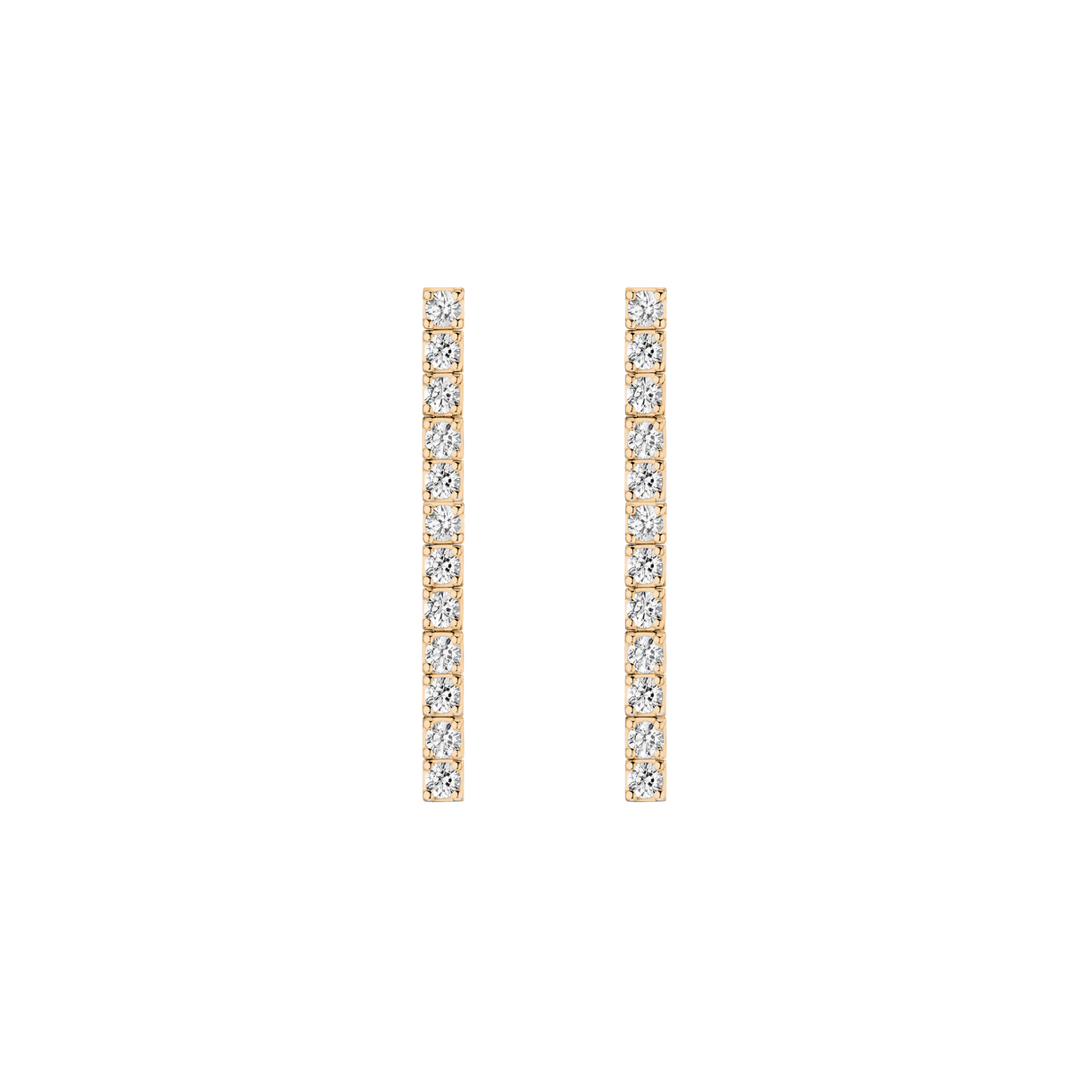 Lab Grown White Sapphire Tennis Earrings