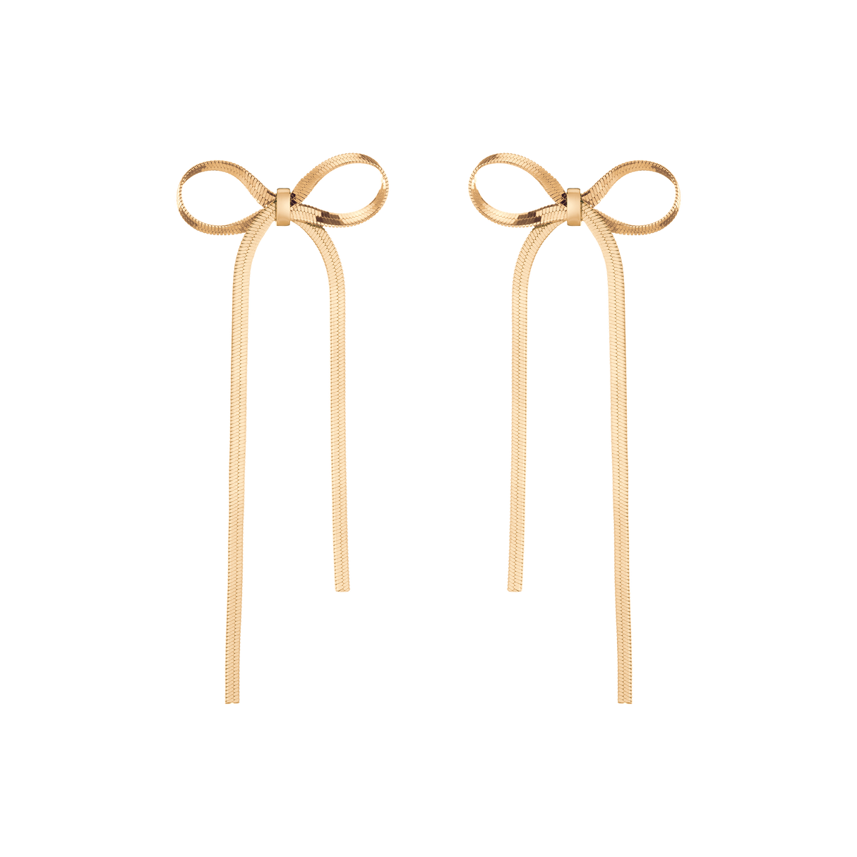 Herringbone Bow Earrings