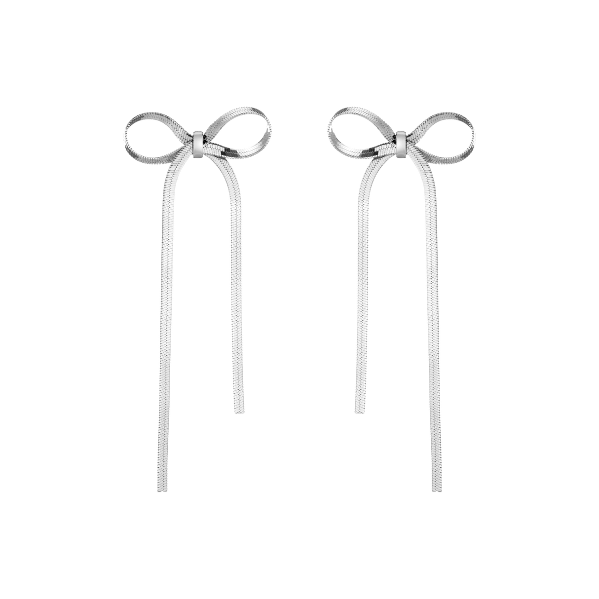 Herringbone Bow Earrings