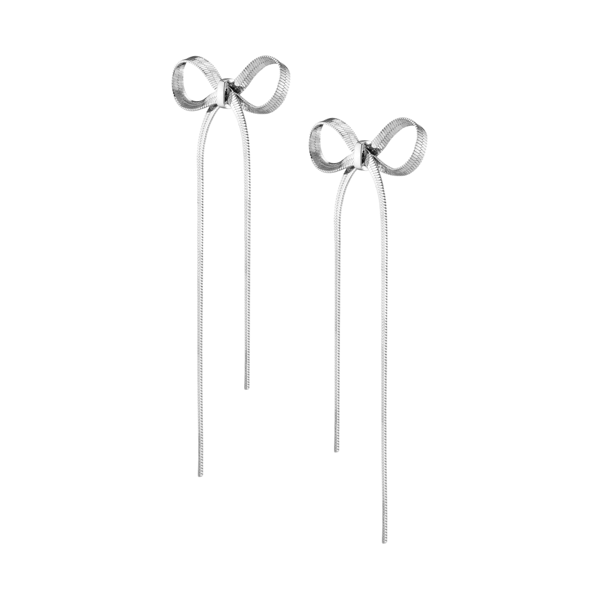 Herringbone Bow Earrings