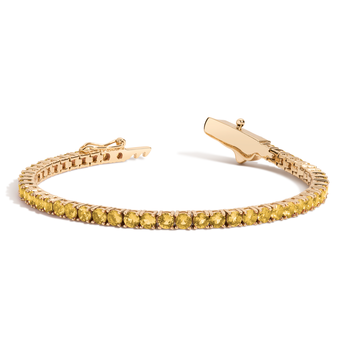 Lab Grown Citrine Tennis Bracelet