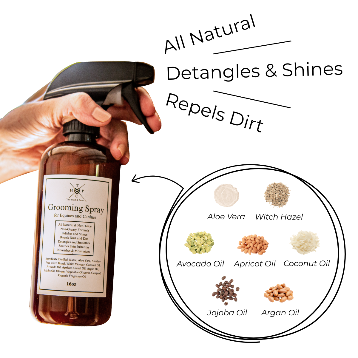 Grooming Spray for Dogs & Horses - 16oz