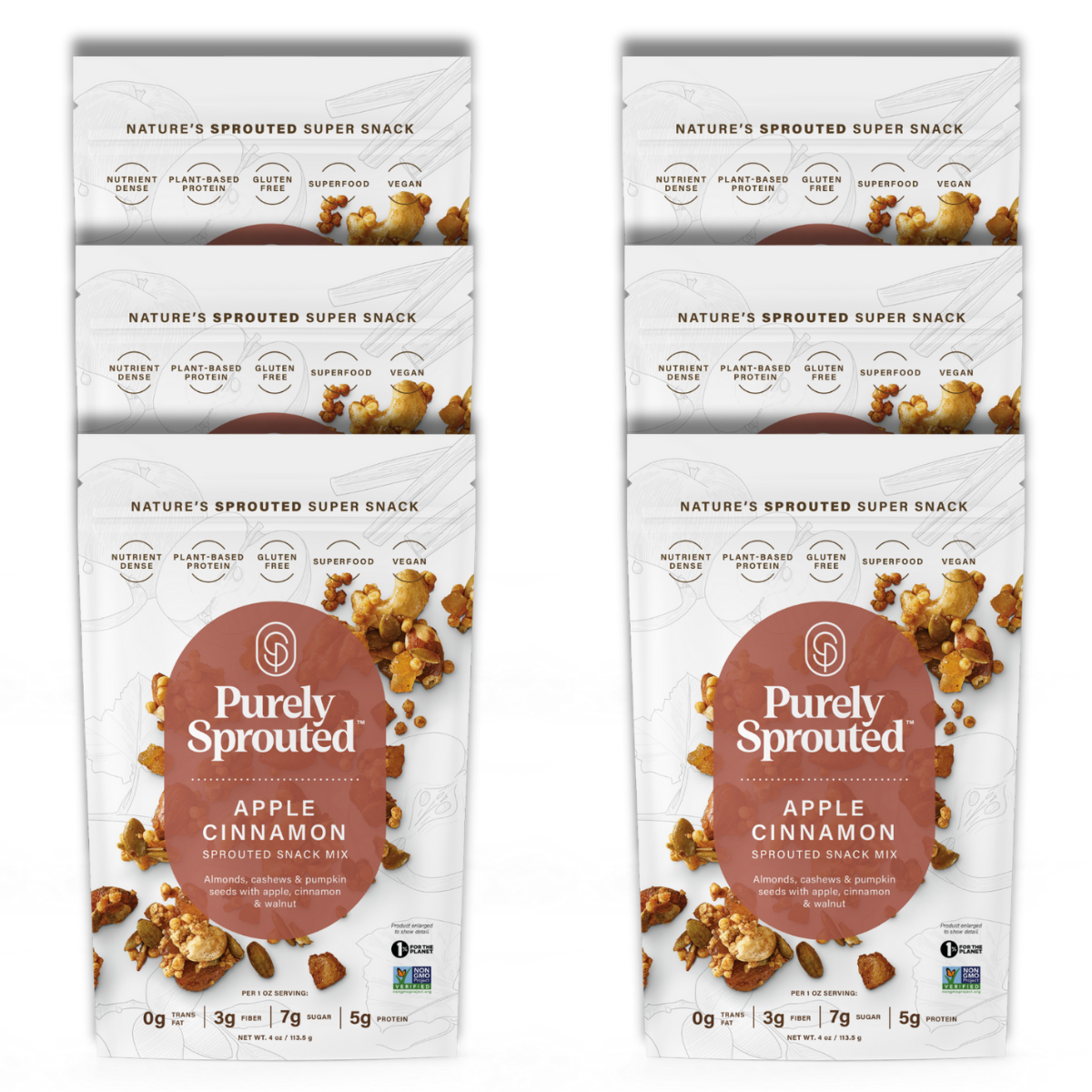 Apple Cinnamon, Sprouted Snack Mix