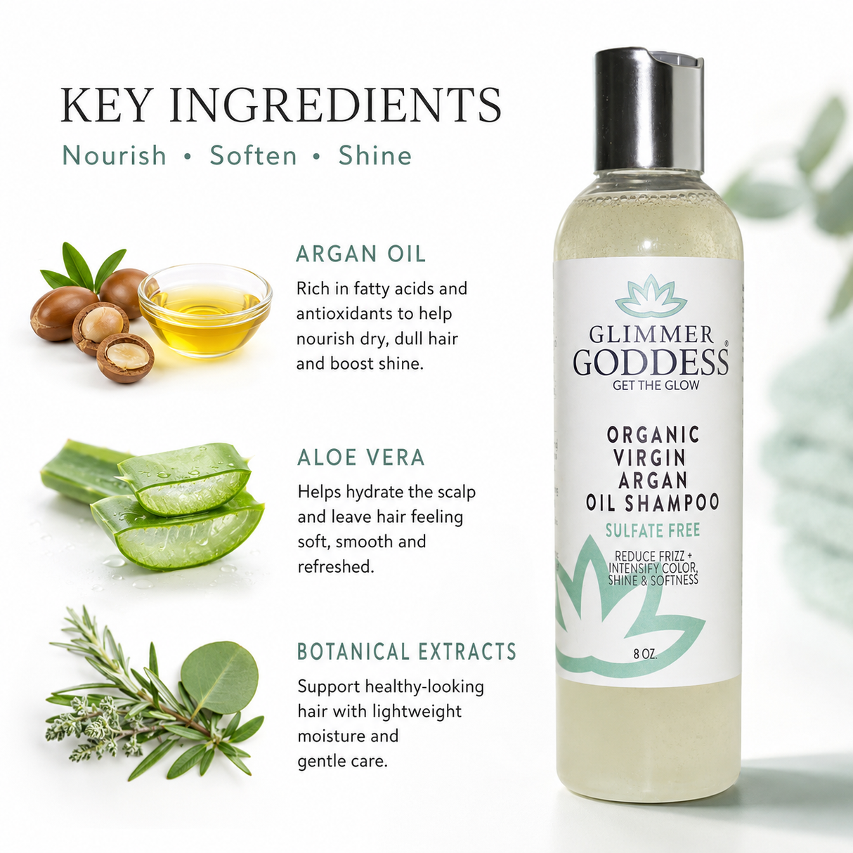 Organic Sulfate Free Shampoo with Morrocan Argan Oil