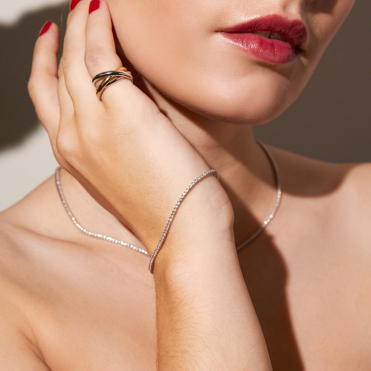 Petite Lab Grown White Sapphire Tennis Bracelet