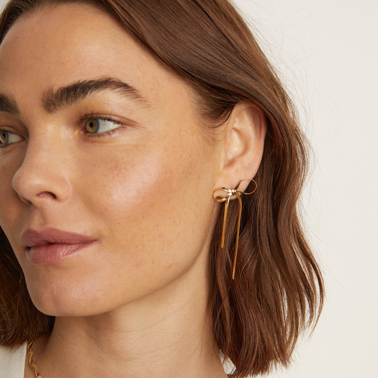 Herringbone Bow Earrings