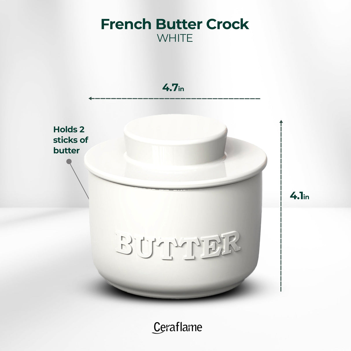 French Butter Crock - Premium Ceramic