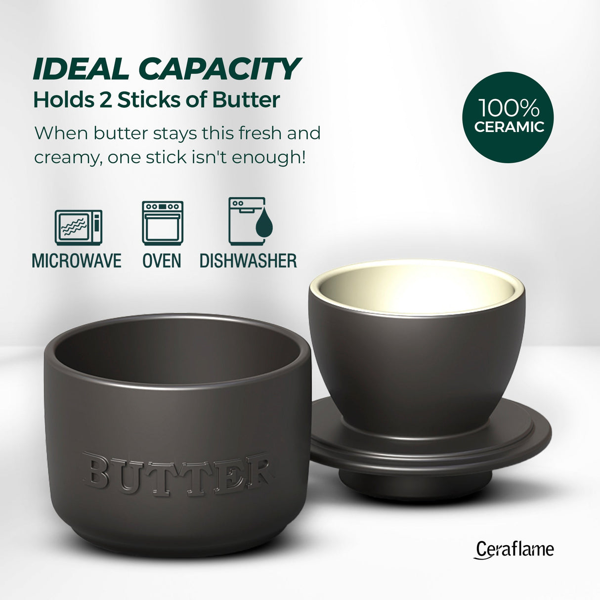 French Butter Crock - Premium Ceramic
