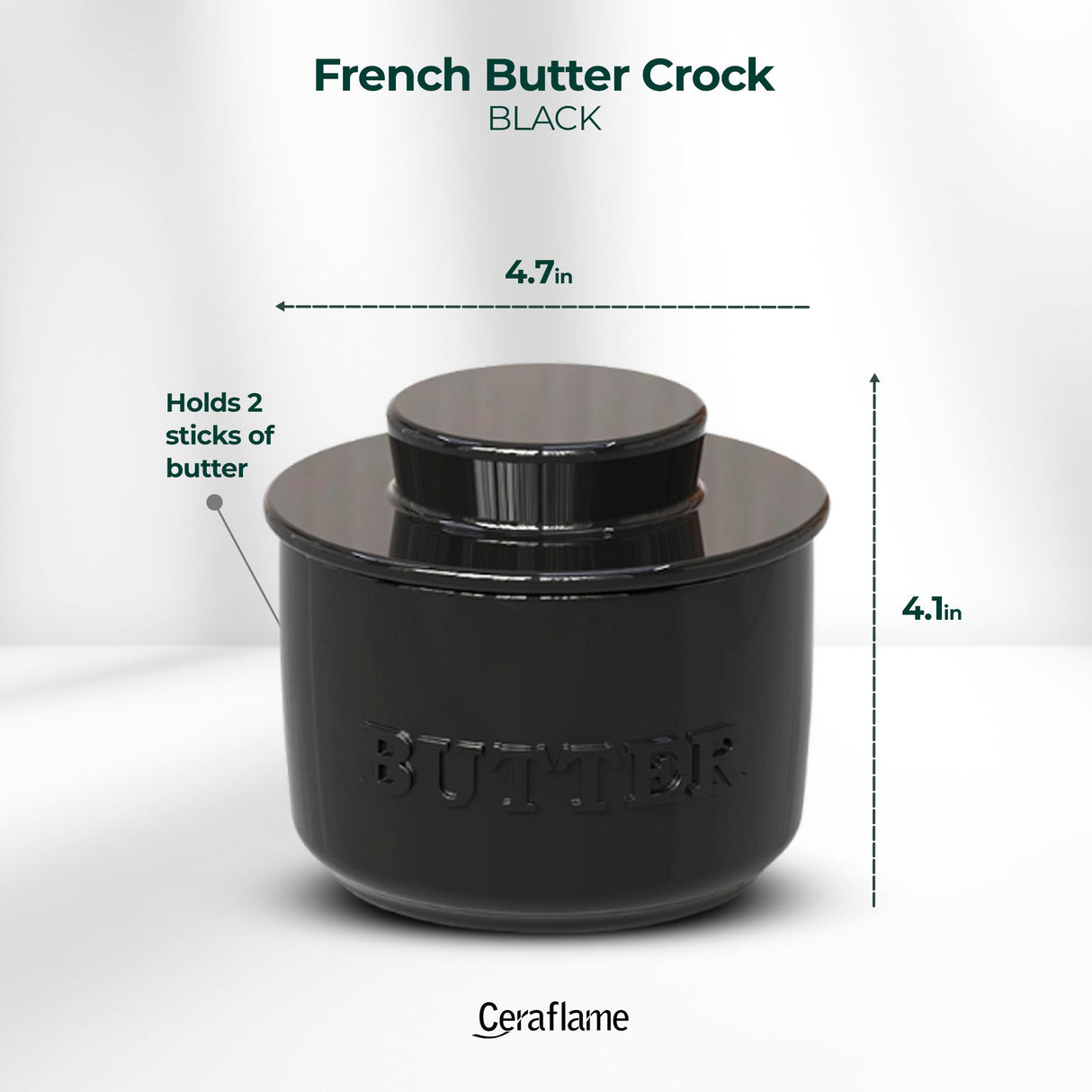 French Butter Crock - Premium Ceramic