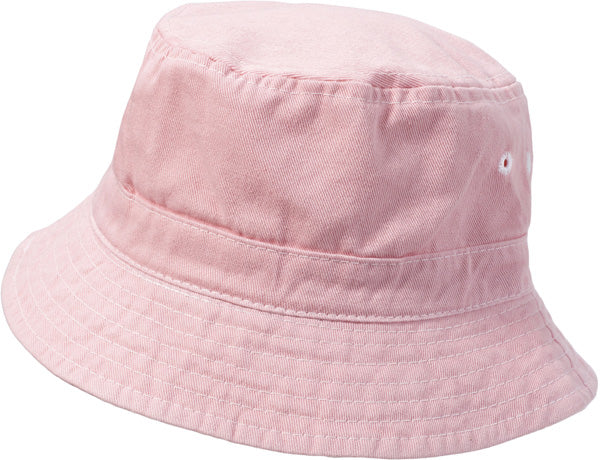 Boys and Girls 100% Cotton Twill UPF 50+ Wharf Hat | Pink (Dyed & Finished in USA*)