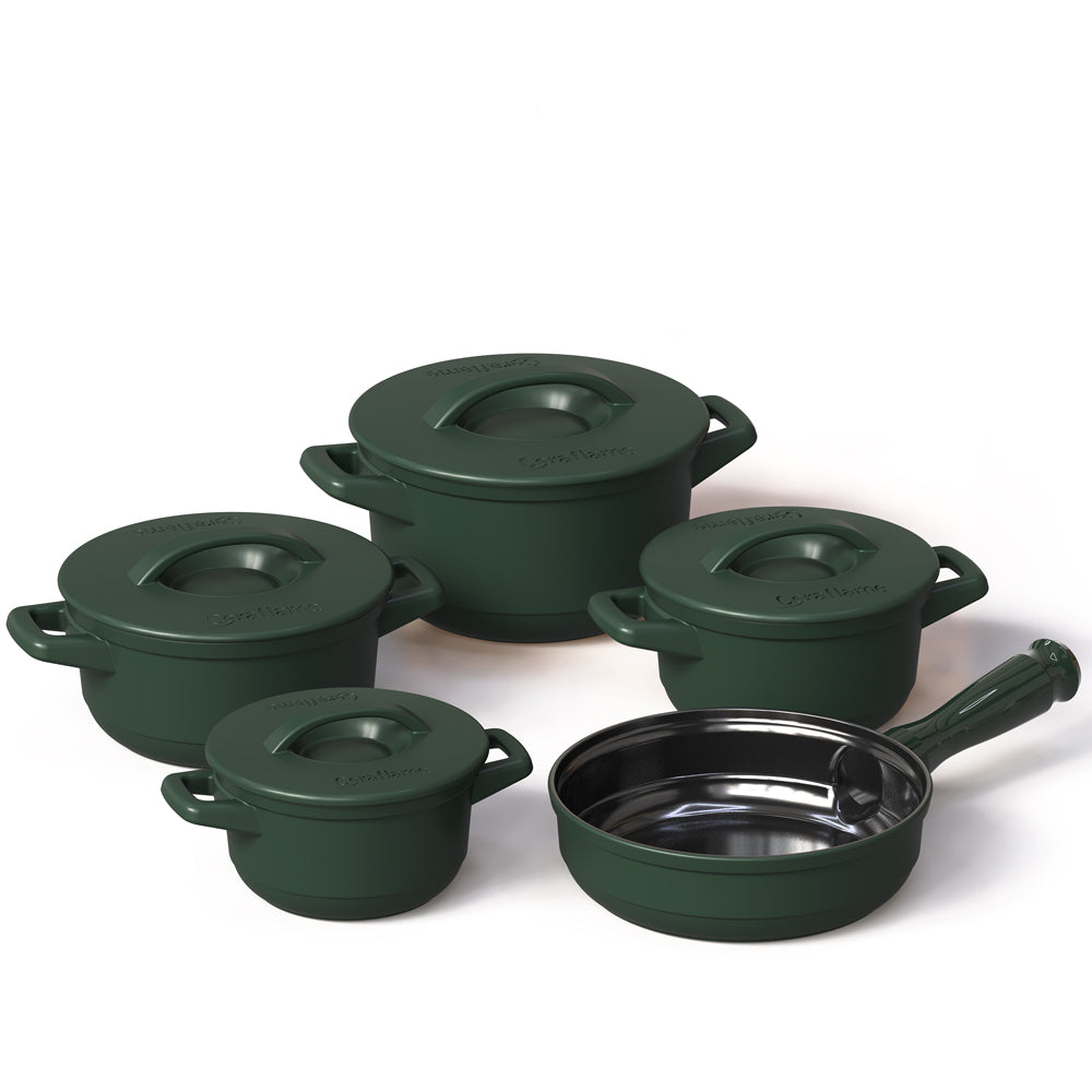Duo 9 Piece Ceramic Cookware Set - Ceramic Lid
