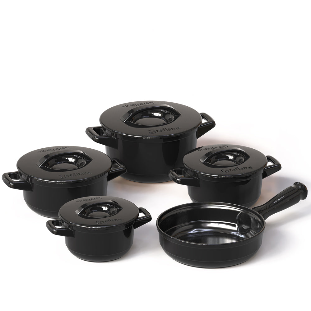 Duo 9 Piece Ceramic Cookware Set - Ceramic Lid