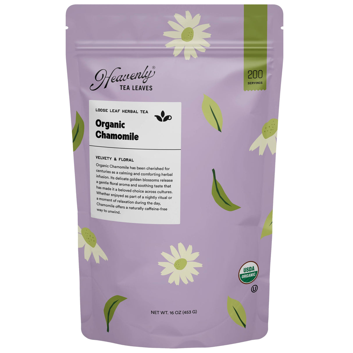 Organic Chamomile, Bulk Loose Leaf Herbal Tea, 16 Oz.