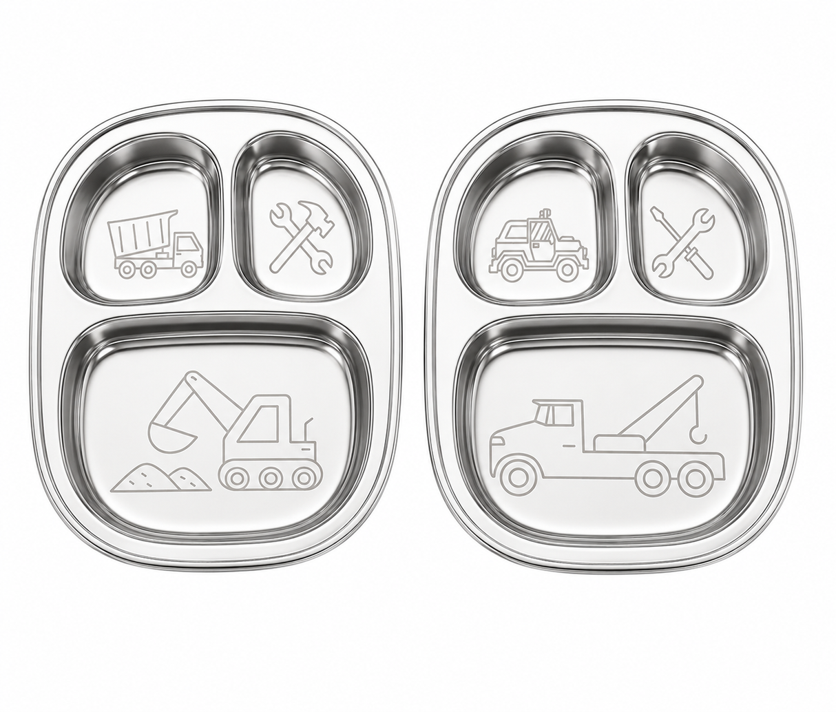 Trucks Stainless Steel Divided Plate Set (Two)