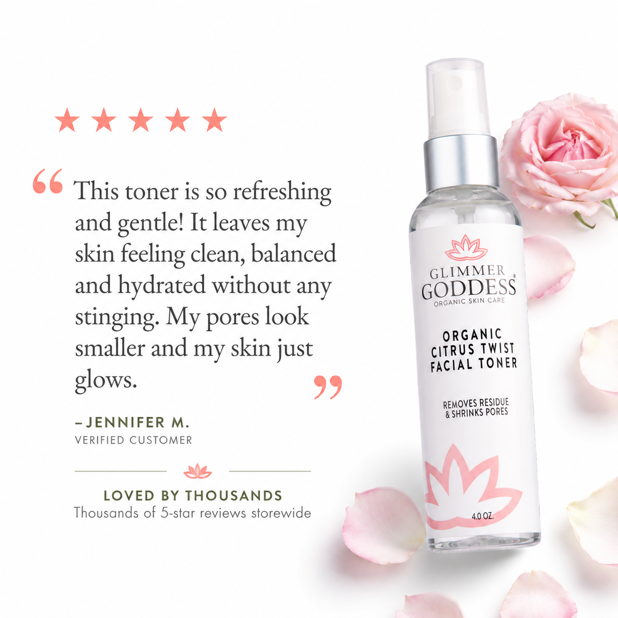 Organic Rose Water Citrus Twist Facial Toner