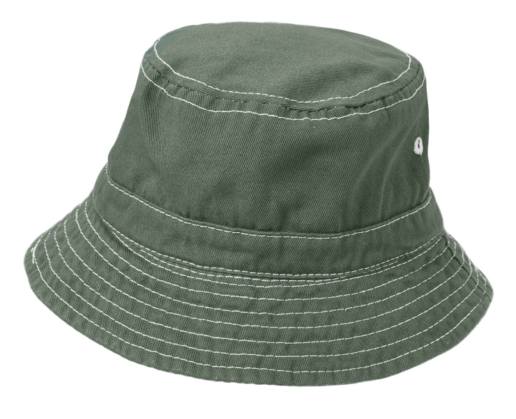Boys and Girls 100% Cotton Twill UPF 50+ Wharf Hat | Turtle Green (Dyed & Finished in USA*)
