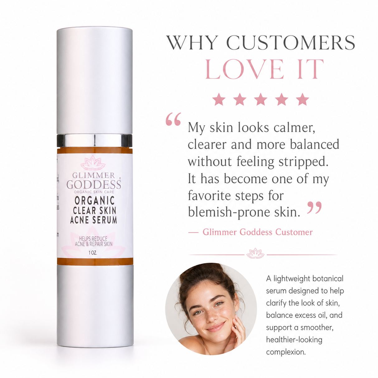 Organic Clear Skin Acne Serum - Oil Regulation Serum