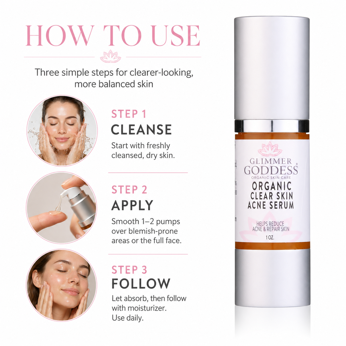Organic Clear Skin Acne Serum - Oil Regulation Serum