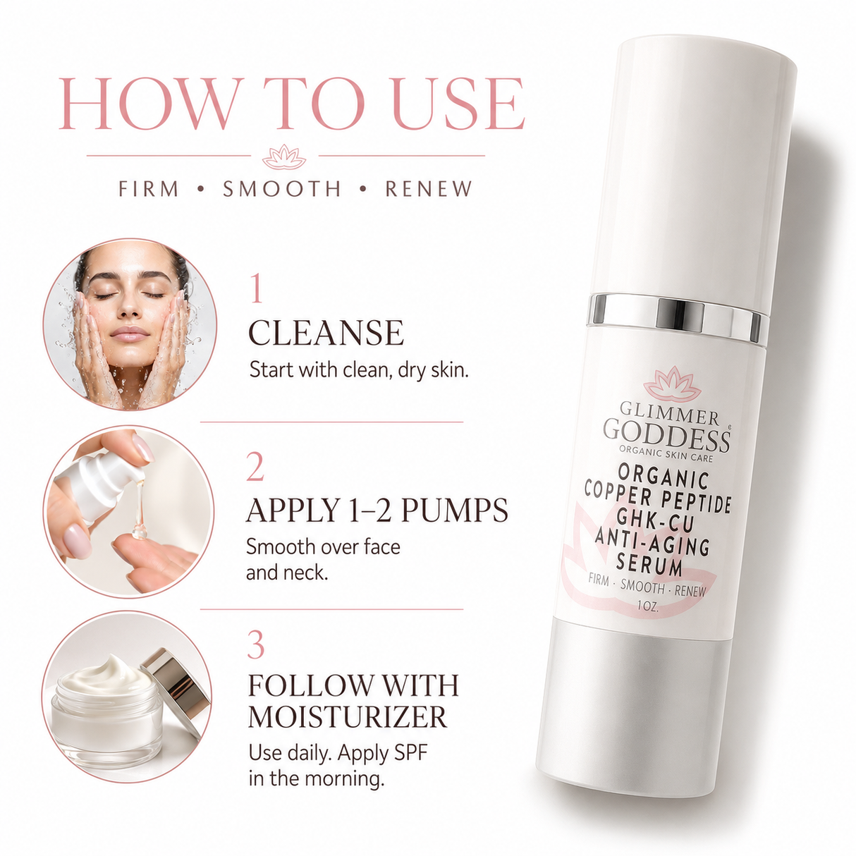 Organic Copper Peptide Anti-Aging Serum – GHK-Cu, Argireline®, Matrixyl 3000, Hyaluronic Acid – Wrinkle Repair