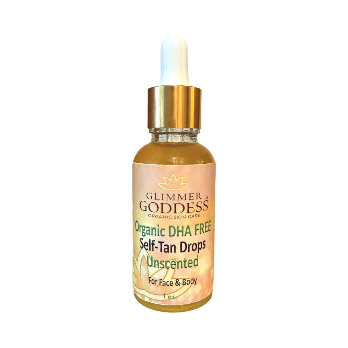 Organic DHA FREE Tanning Drops for Face & Body 1 oz.
