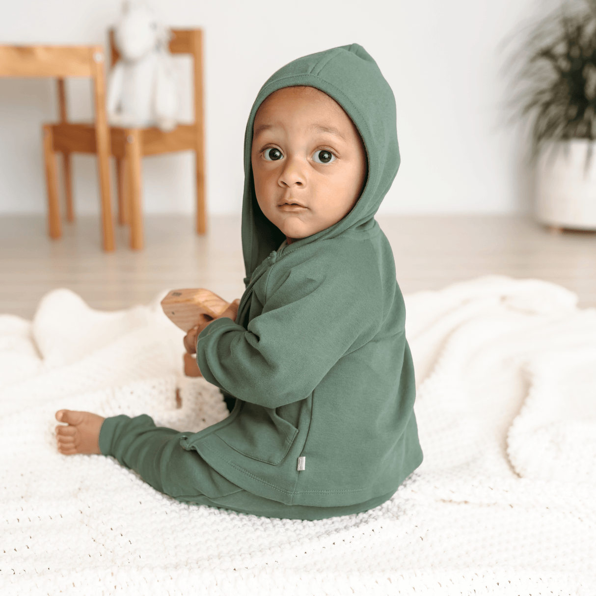 hoodie | basil green