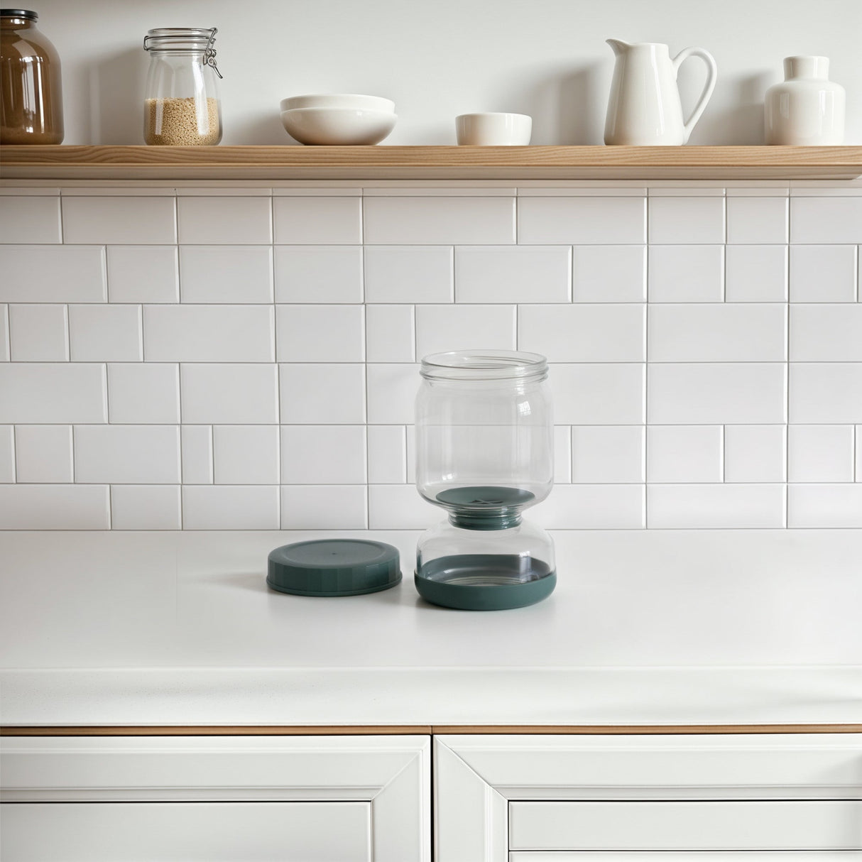 Glass Flip-Over Pickle Jar