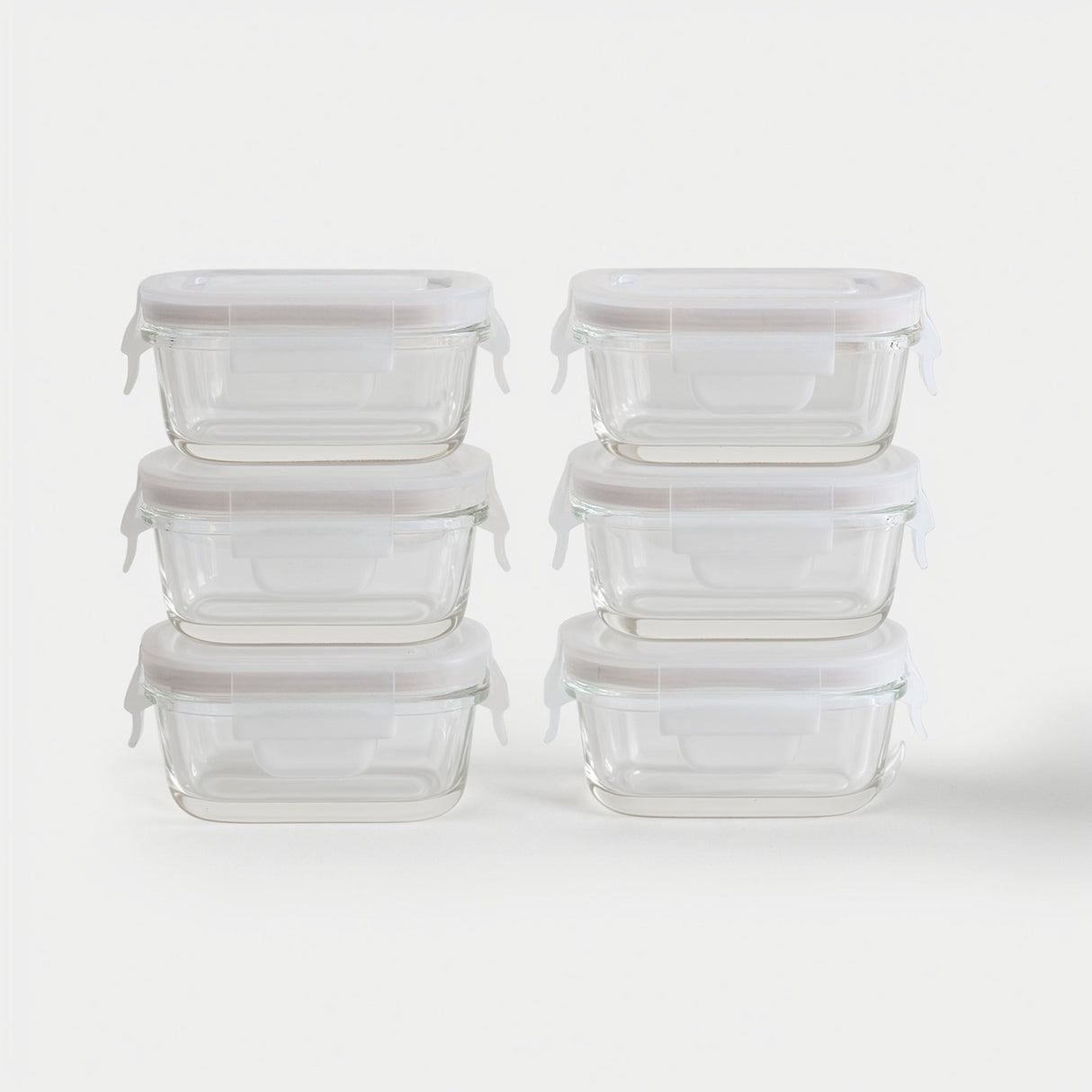 Mini Glass Container Set - Rectangular (Vanilla)