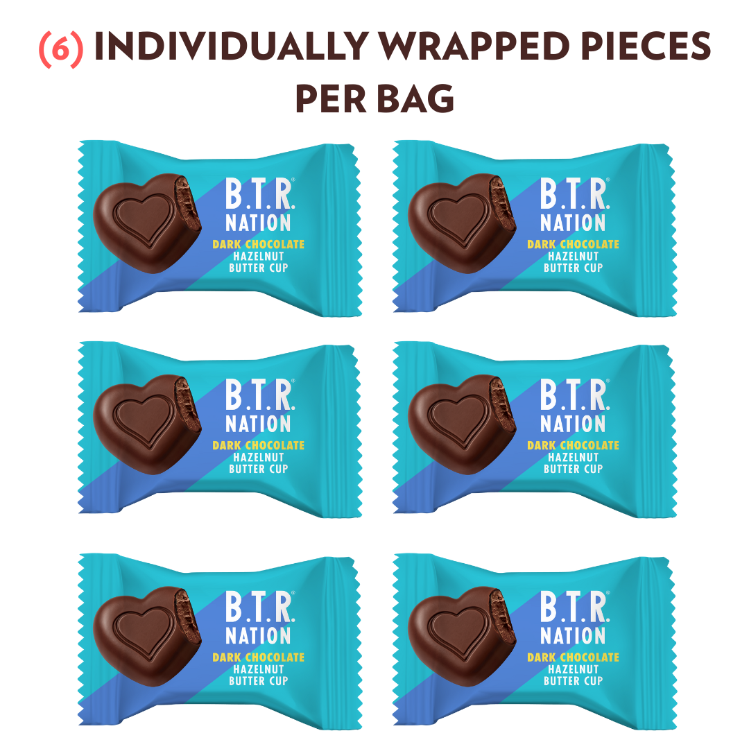 Dark Chocolate Brownie Batter Hazelnut Butter Hearts (3 Bags)