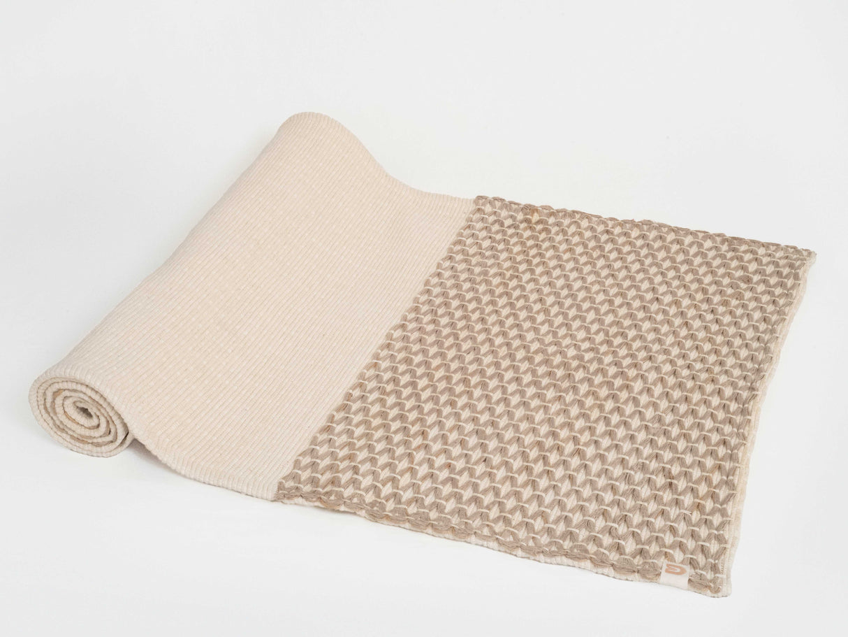 Diamond Yoga Mat - Clay & Cream 7mm