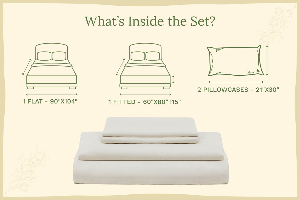 Organic Sateen Bed Sheets Set
