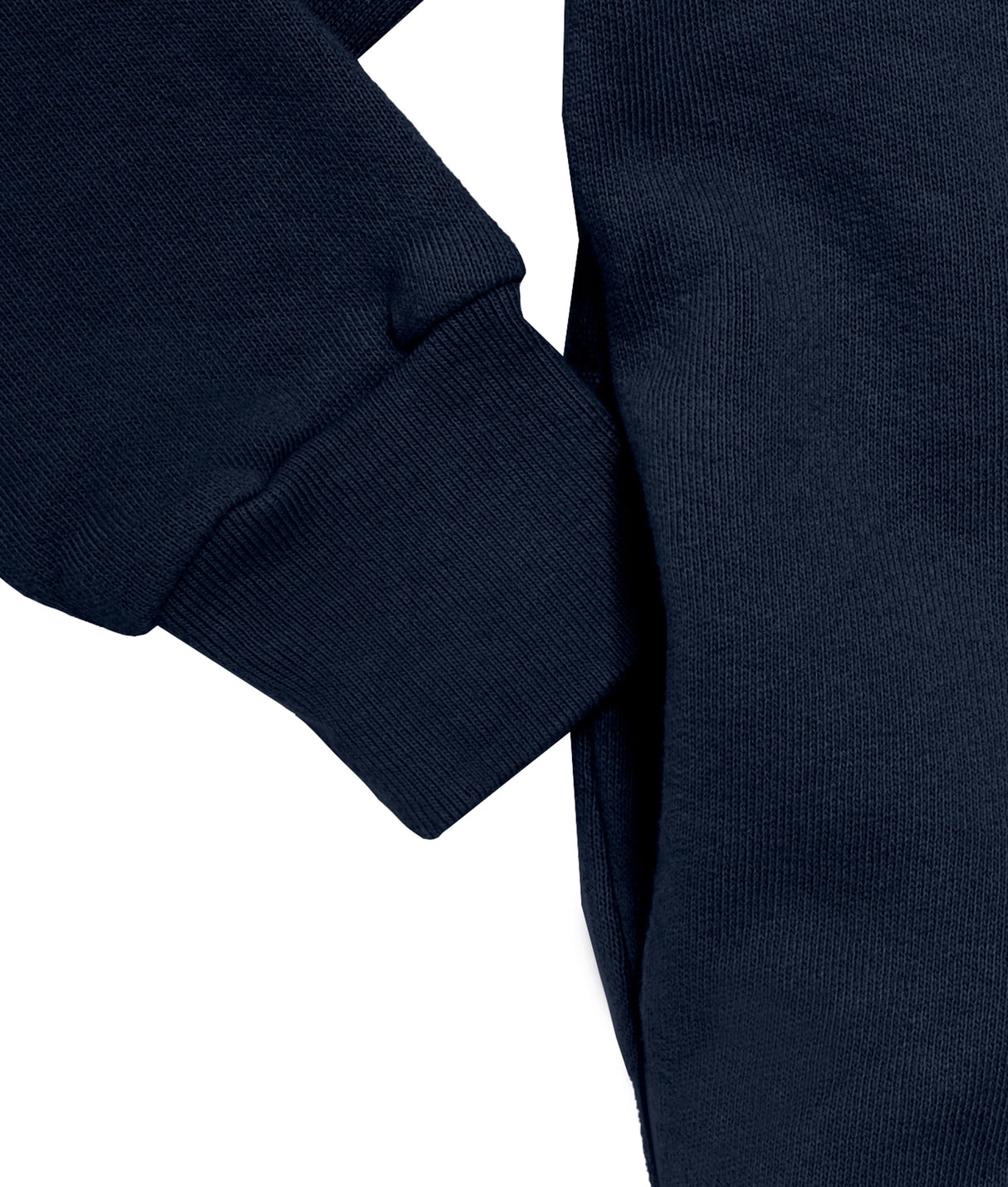 Soft & Cozy 100% Cotton Fleece Zip Hoodie with Inner Pockets | Dark Navy