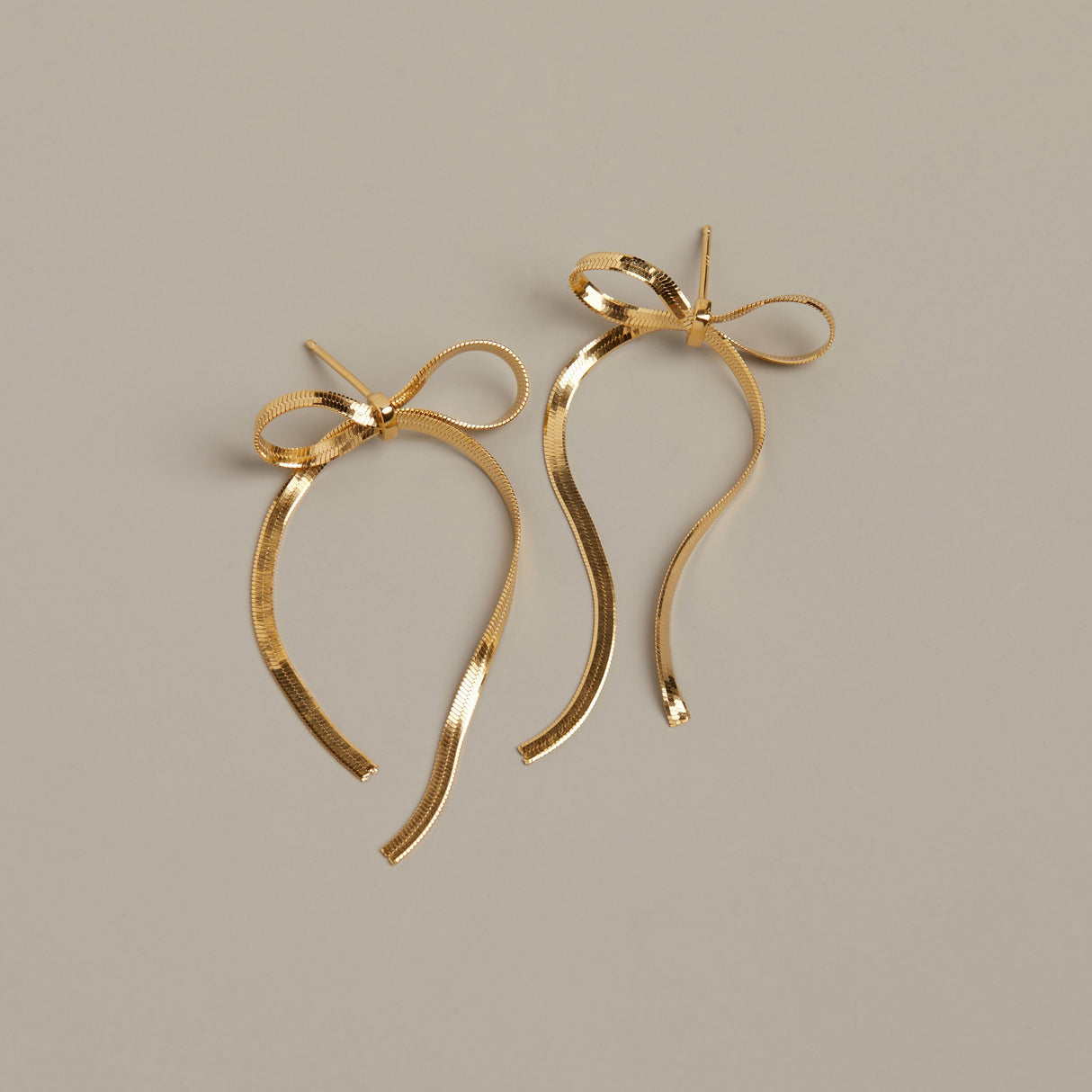 Herringbone Bow Earrings