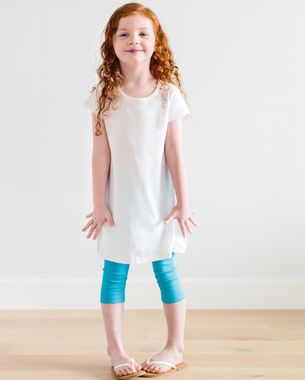 Girls Soft Cotton Jersey Cap Sleeve Dress | Navy