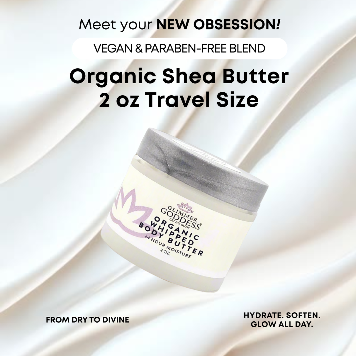Organic Whipped Body Butter - 2 oz Travel Size