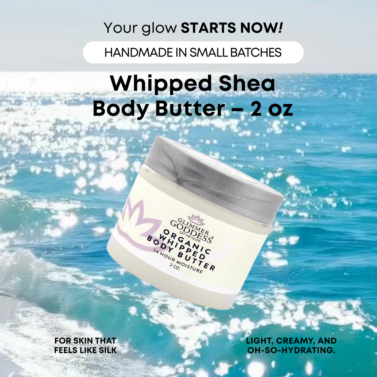 Organic Whipped Body Butter - 2 oz Travel Size