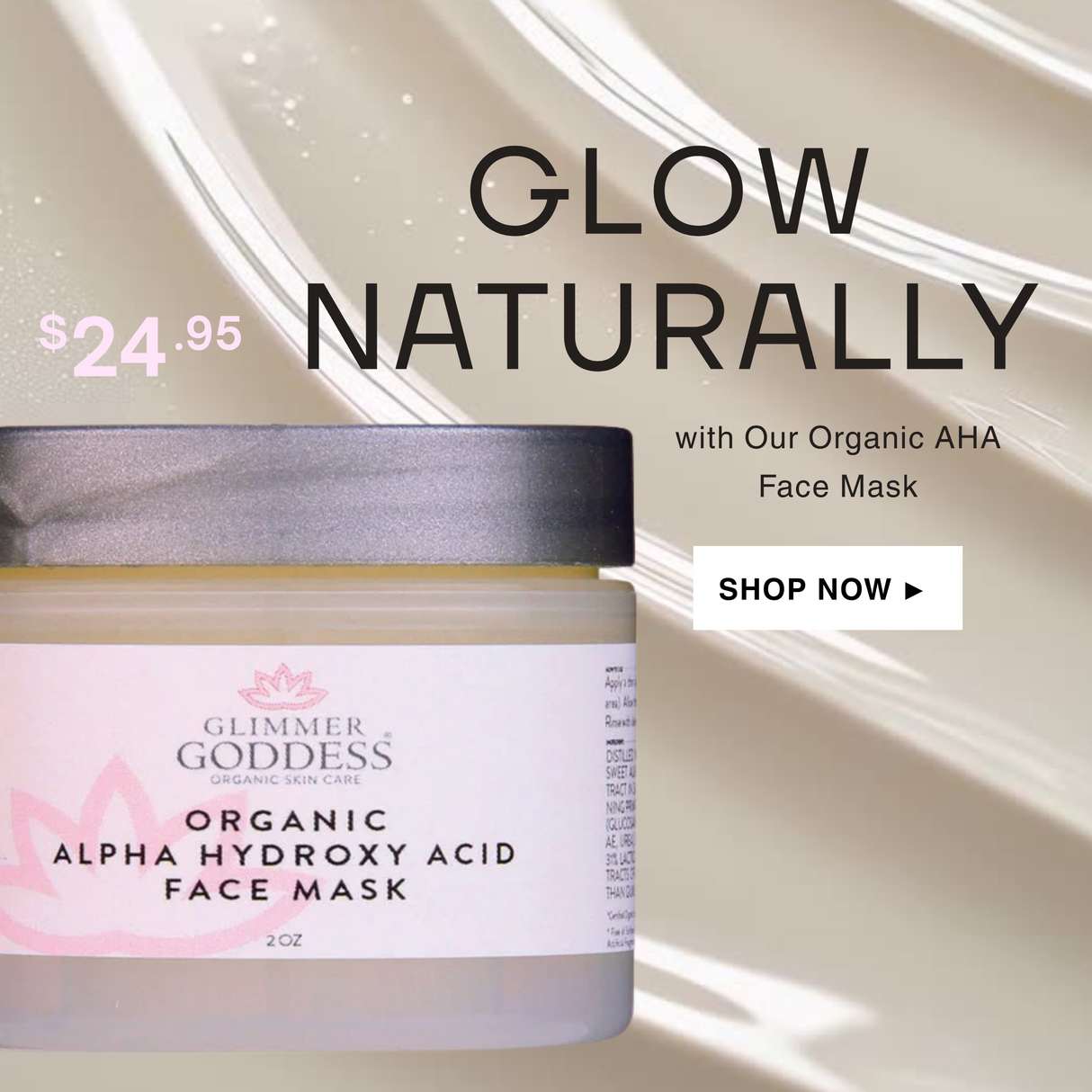 Organic Alpha Hydroxy Acid Renewing Face Mask For Glowing Skin