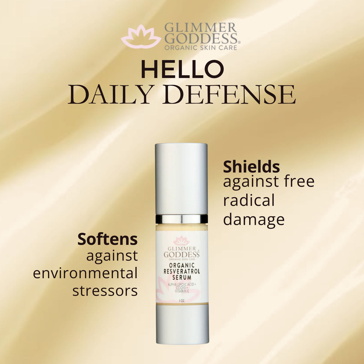 Organic Resveratrol Instant Firming Serum - Visibly Smooths Fine Lines