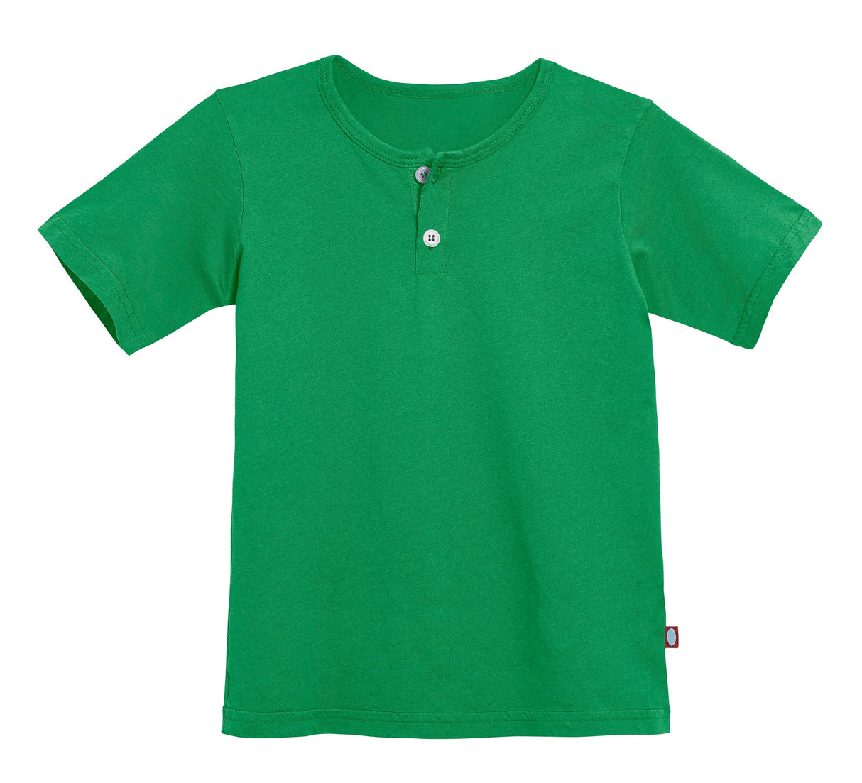 Boys Soft Organic Cotton Jersey Short Sleeve Henley Tee | ELF