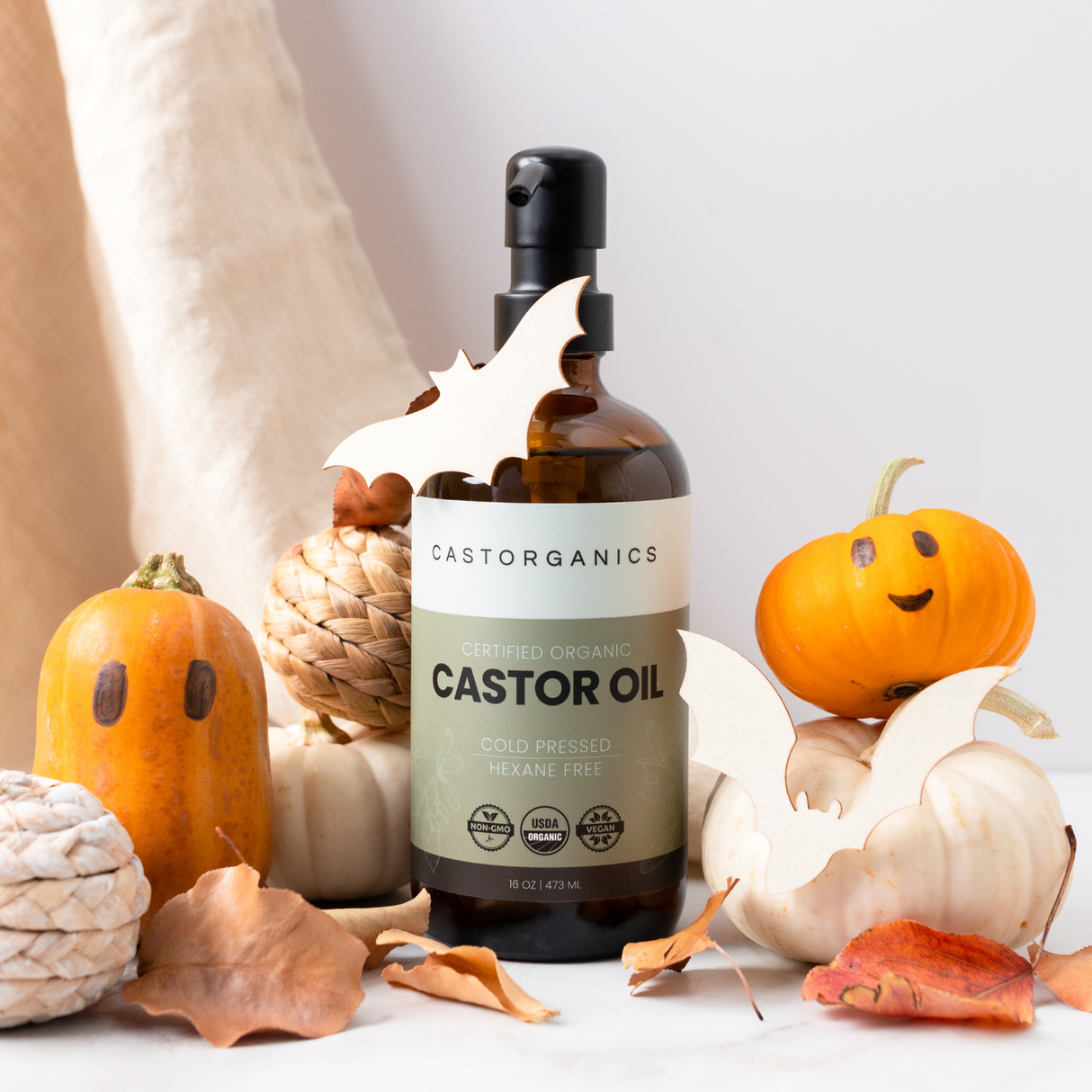 USDA Organic Castor Oil with Metal Pump