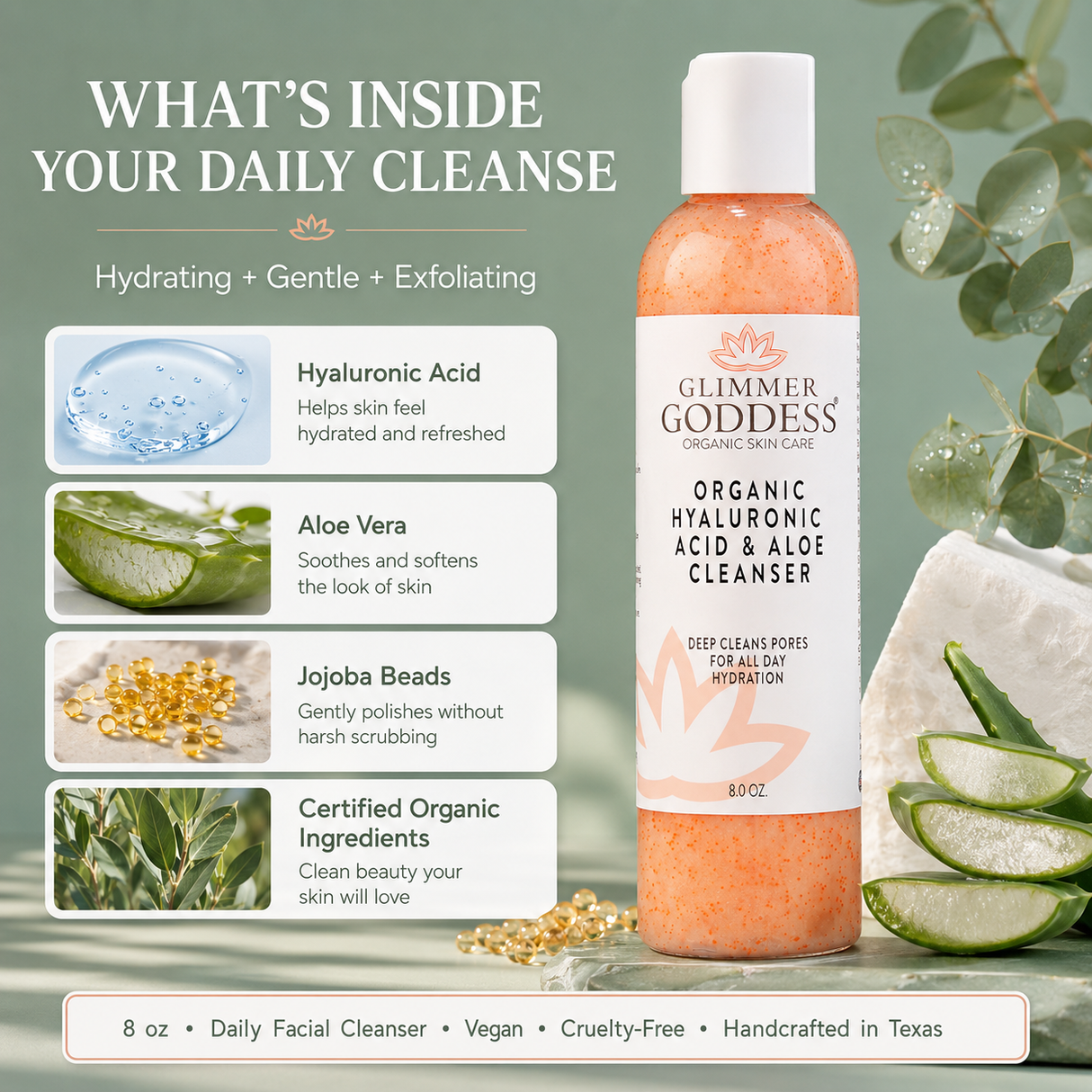 Organic Hyaluronic Acid Facial Cleanser