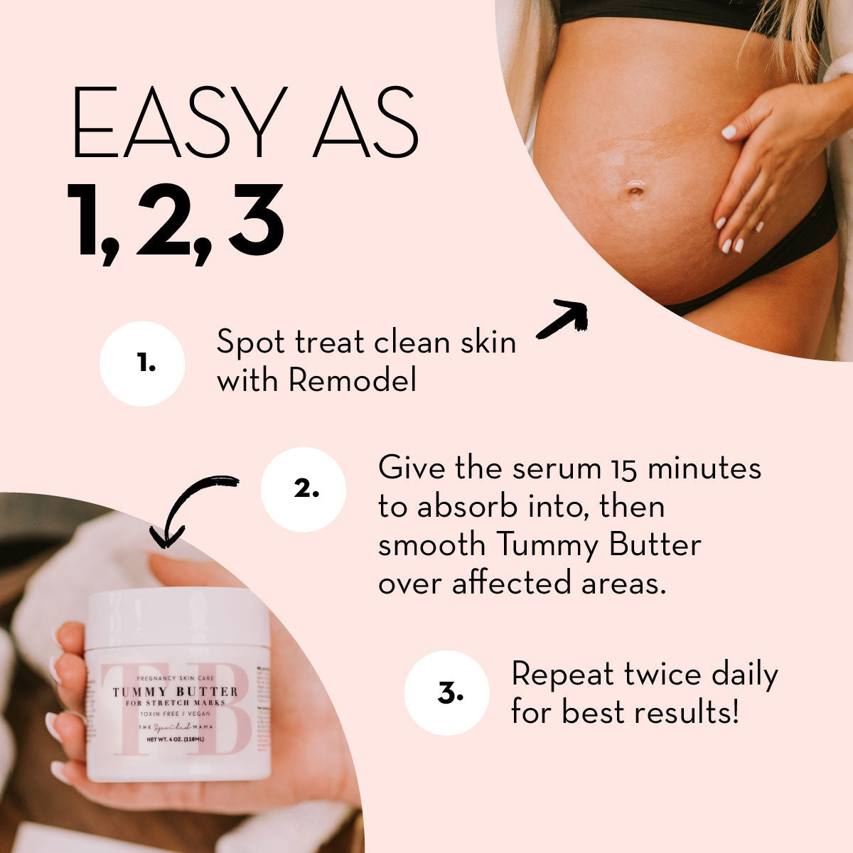 Tummy Butter and ReModel Serum Stretch Mark Duo Bundle
