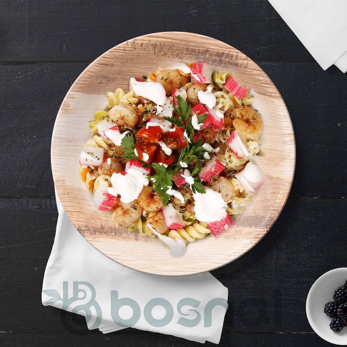 Bosnal - Palm Leaf Biodegradable Plates, 6 inch, Round