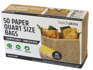 Compostable XL Paper Sandwich Bags – 50-Pack | Plastic-Free & Unbleached