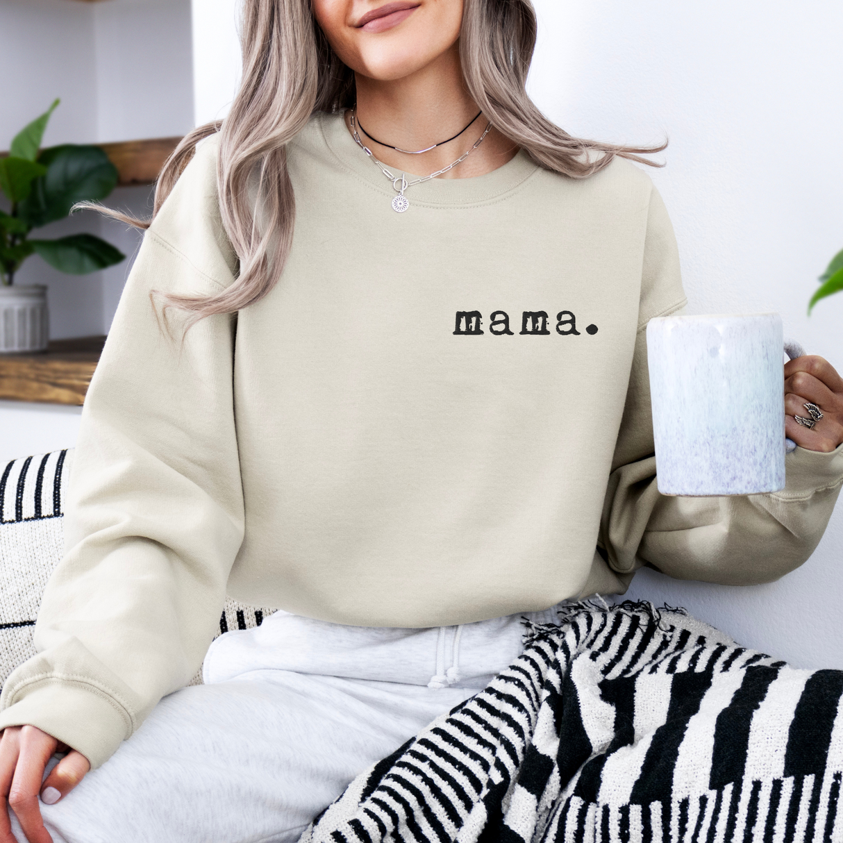Mama. Embroidered | Premium Adult Sweatshirt