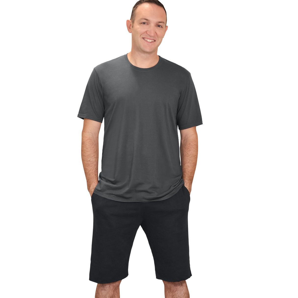 The Softest Men's 100% Cotton Fleece Athletic Short | Concrete