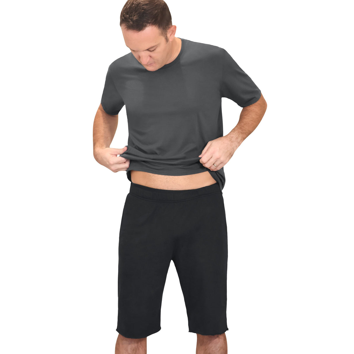 The Softest Men's 100% Cotton Fleece Athletic Short | Concrete