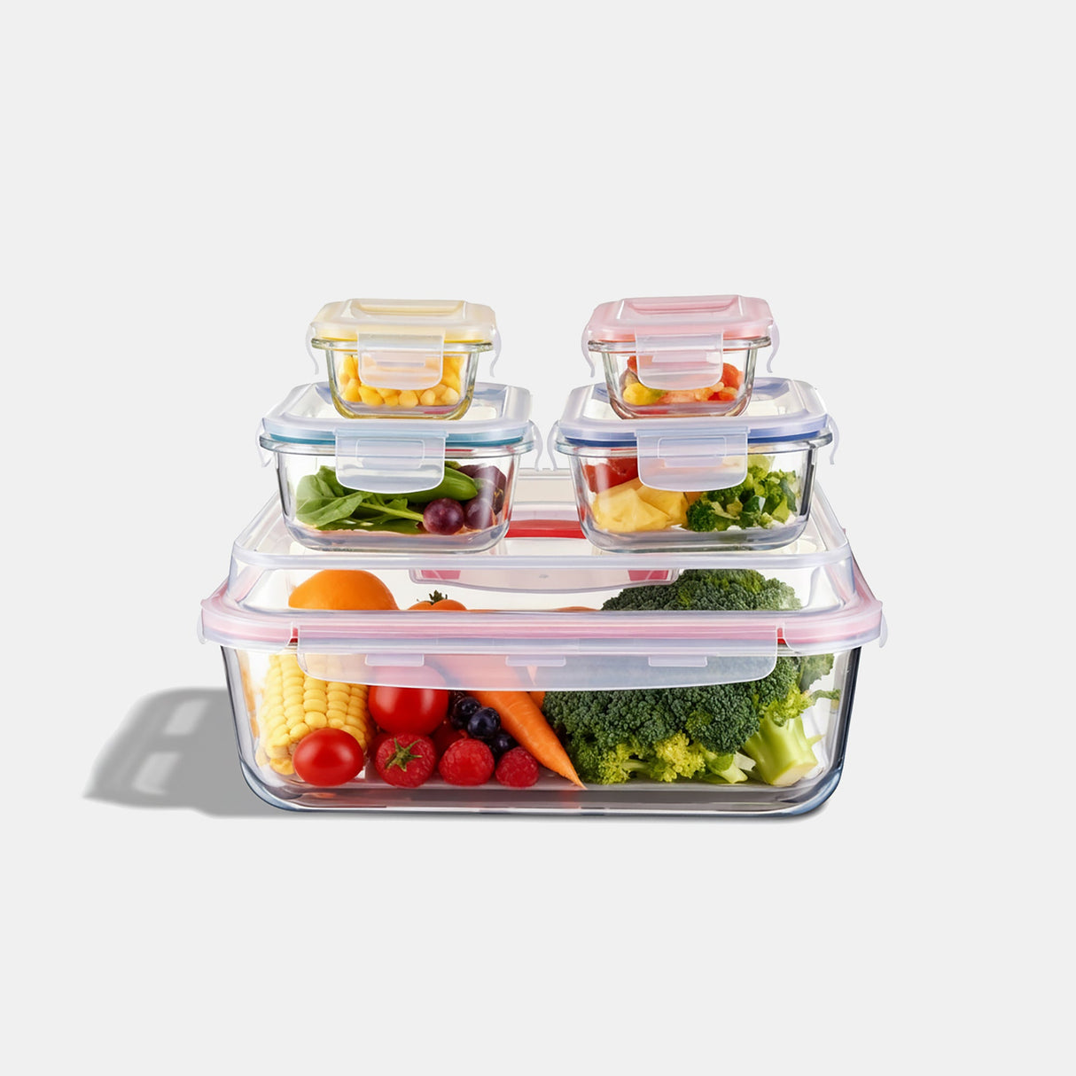 Bake & Carry Glass Set (5 Containers, Vanilla)