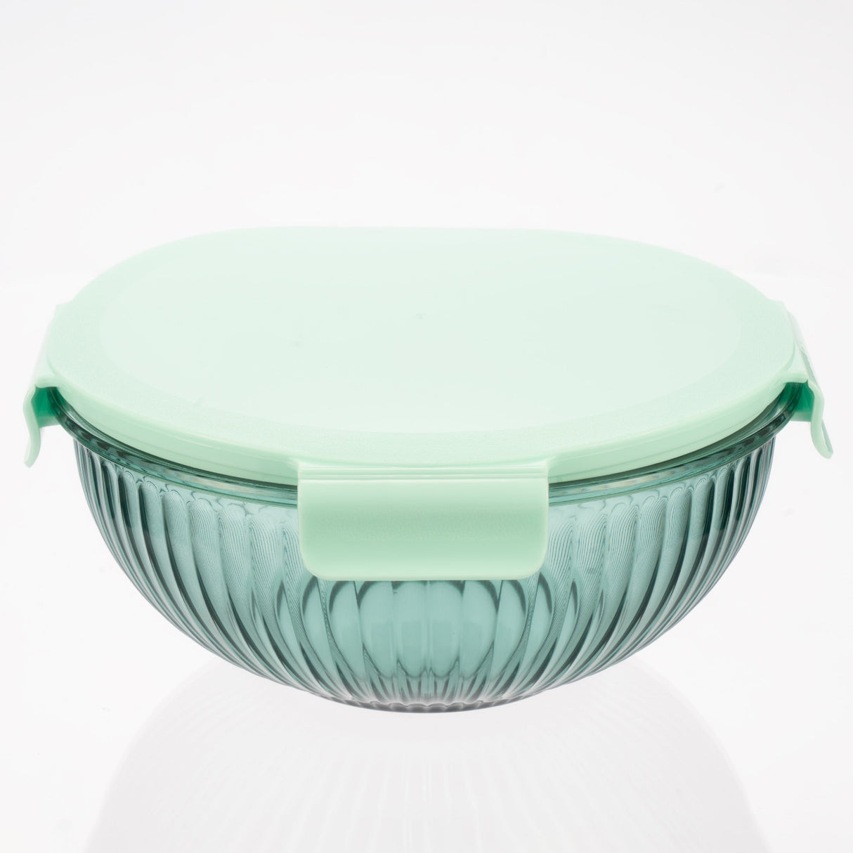 Borosilicate Glass Mixing Bowl Set- Diamond Blue (W/ Handle)